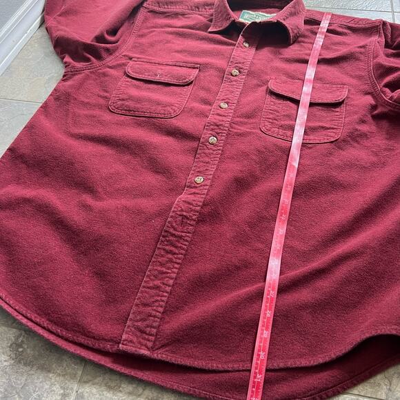 Vintage Field and Stream Brick Red Flannel Button Up Shirt Shacket XXL - Picture 6 of 7